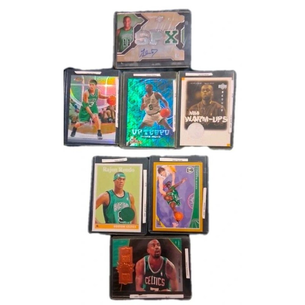 Basketball cards with game worn jersey pieces